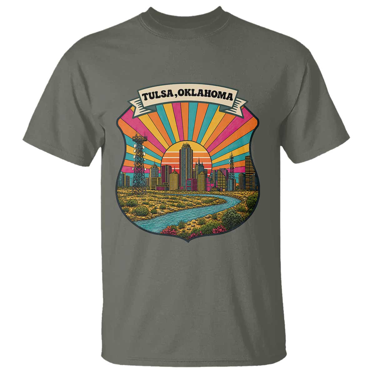 Route Highway 66 Tulsa Oklahoma T Shirt Mother Road Travel Gift