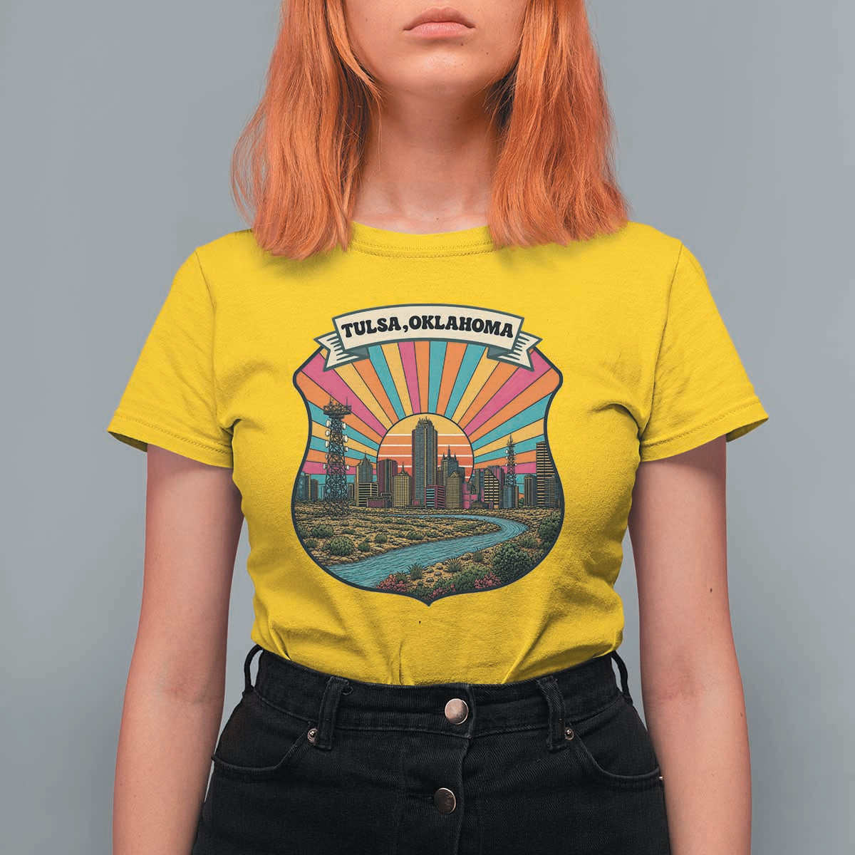 Route Highway 66 Tulsa Oklahoma T Shirt For Women Mother Road Travel Gift