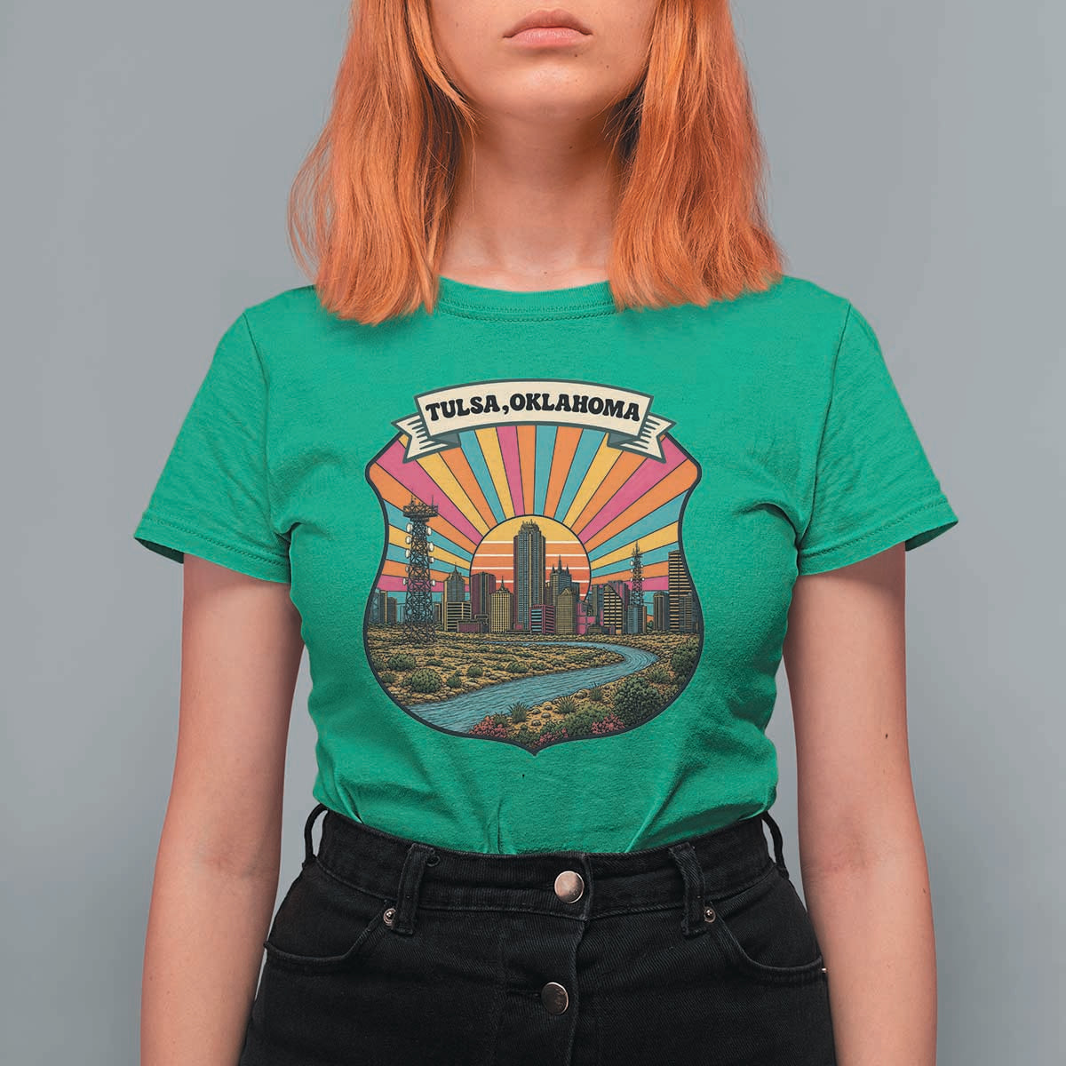 Route Highway 66 Tulsa Oklahoma T Shirt For Women Mother Road Travel Gift