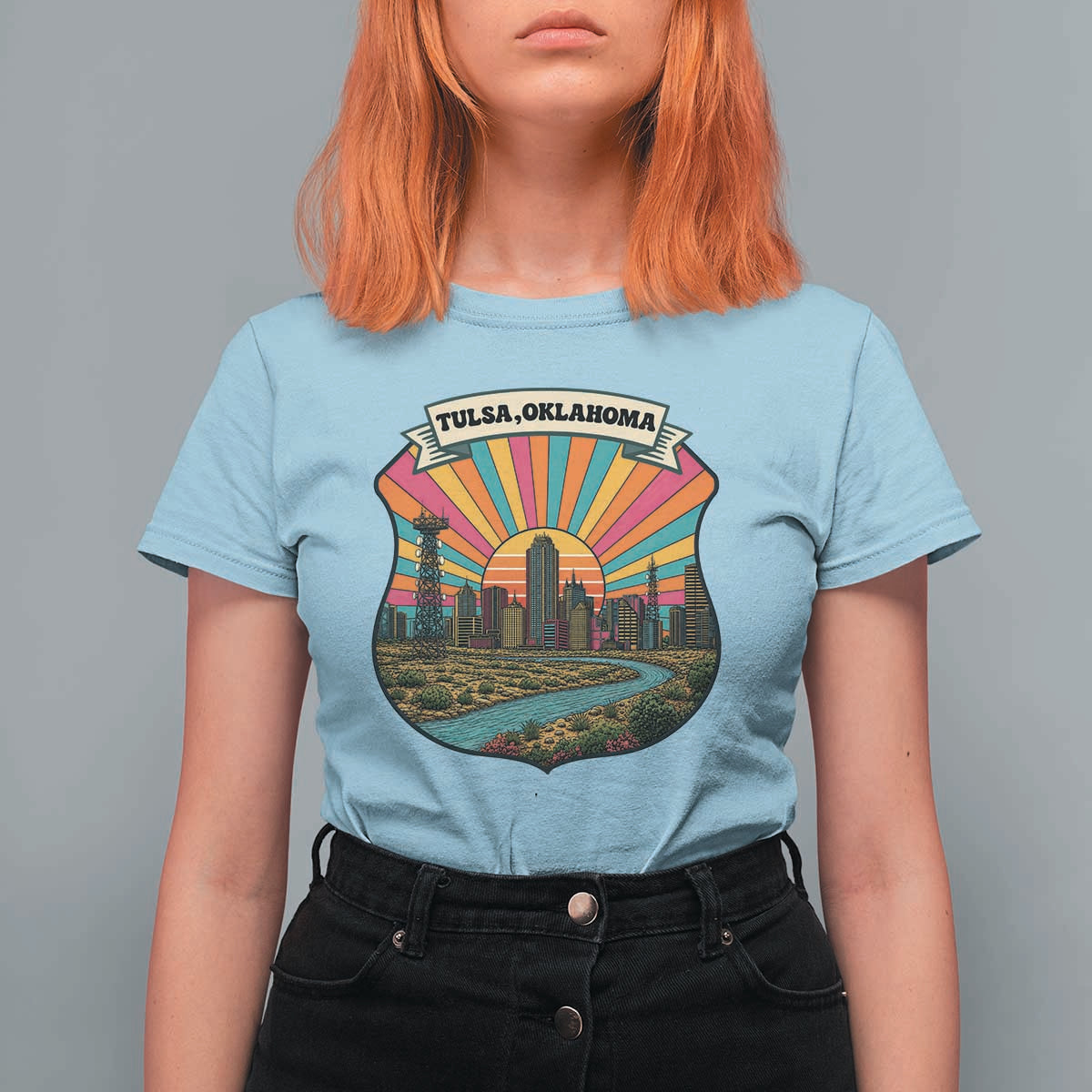 Route Highway 66 Tulsa Oklahoma T Shirt For Women Mother Road Travel Gift