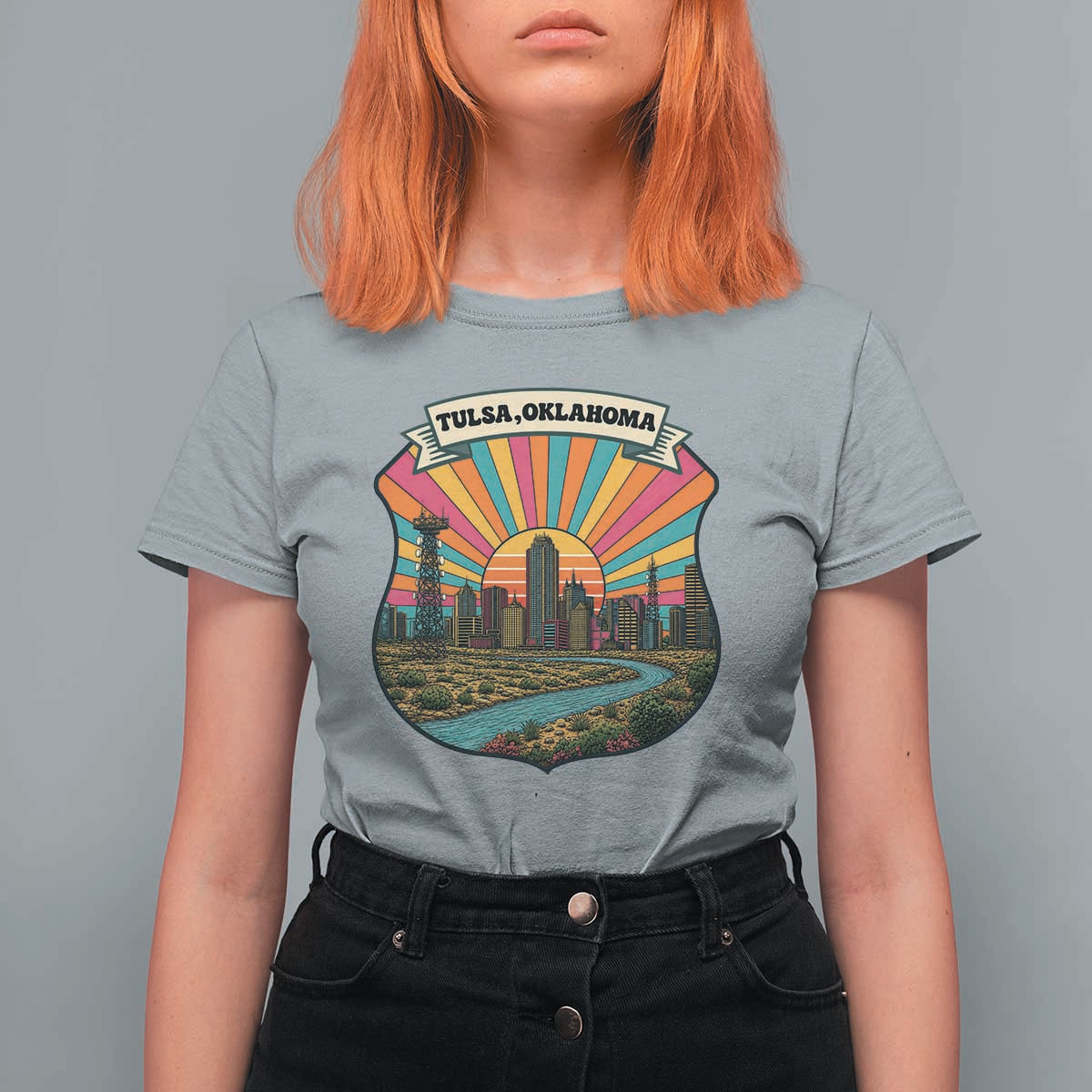 Route Highway 66 Tulsa Oklahoma T Shirt For Women Mother Road Travel Gift