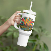 Route Highway 66 Tulsa Oklahoma Tumbler With Handle Mother Road Travel Gift