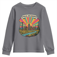 Route Highway 66 Tulsa Oklahoma Youth Sweatshirt Mother Road Travel Gift