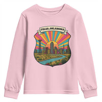 Route Highway 66 Tulsa Oklahoma Youth Sweatshirt Mother Road Travel Gift