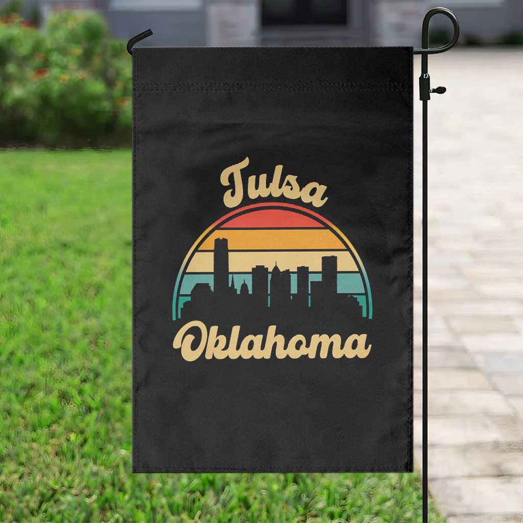 Vintage Tulsa Oklahoma Pride Garden Flag Proud Oklahoman Gift