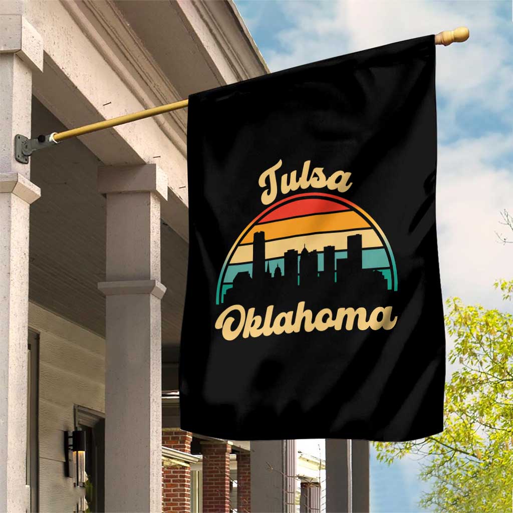 Vintage Tulsa Oklahoma Pride Garden Flag Proud Oklahoman Gift
