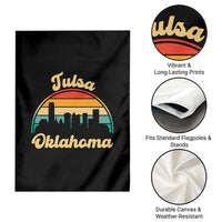 Vintage Tulsa Oklahoma Pride Garden Flag Proud Oklahoman Gift