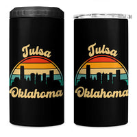 Vintage Tulsa Oklahoma Pride 4 in 1 Can Cooler Tumbler Proud Oklahoman Gift