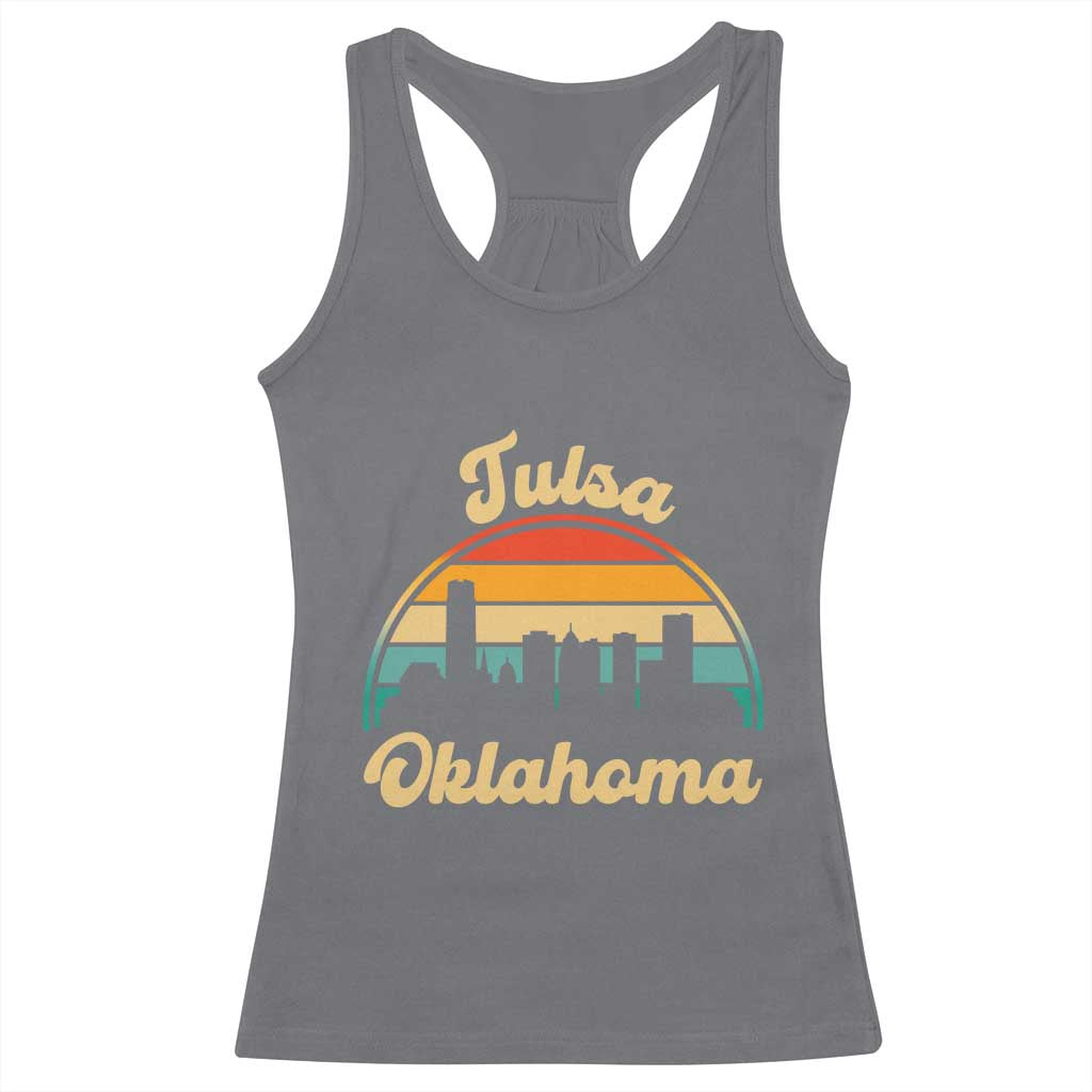 Vintage Tulsa Oklahoma Pride Racerback Tank Top Proud Oklahoman Gift