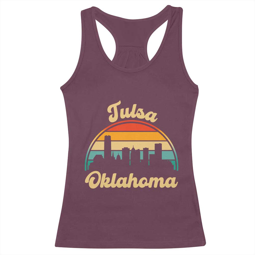 Vintage Tulsa Oklahoma Pride Racerback Tank Top Proud Oklahoman Gift