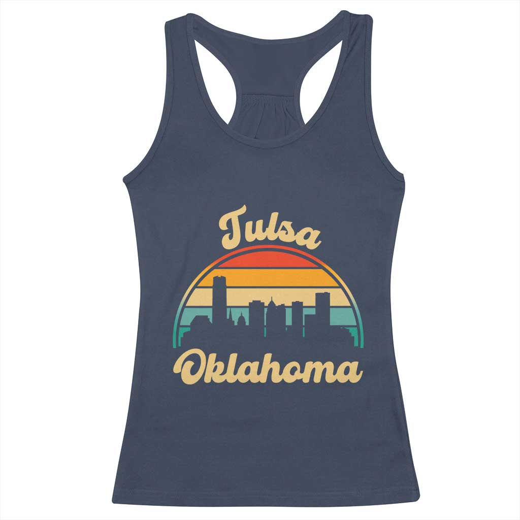 Vintage Tulsa Oklahoma Pride Racerback Tank Top Proud Oklahoman Gift