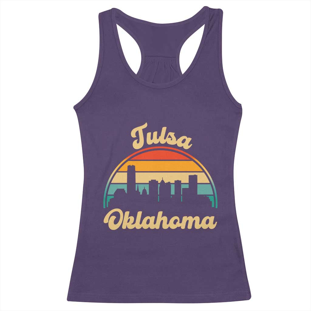 Vintage Tulsa Oklahoma Pride Racerback Tank Top Proud Oklahoman Gift