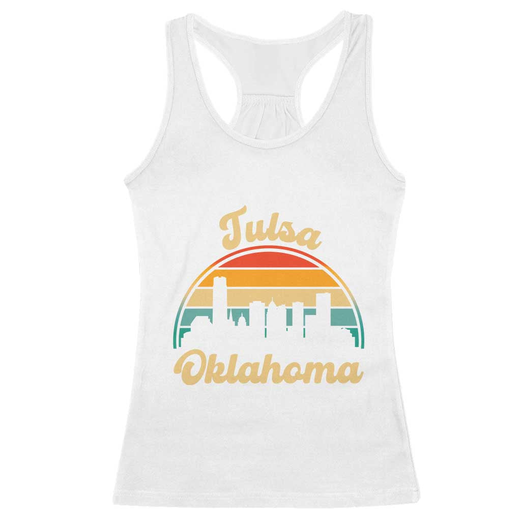Vintage Tulsa Oklahoma Pride Racerback Tank Top Proud Oklahoman Gift