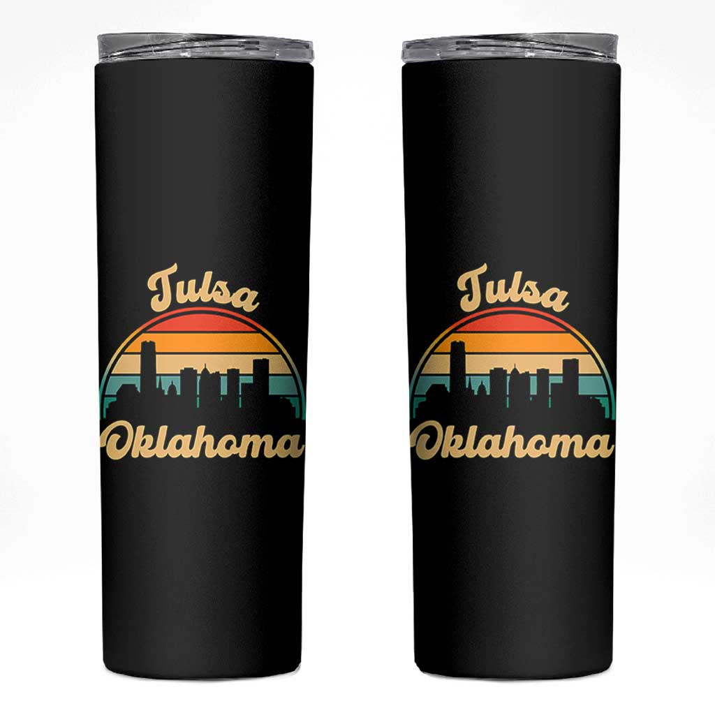 Vintage Tulsa Oklahoma Pride Skinny Tumbler Proud Oklahoman Gift