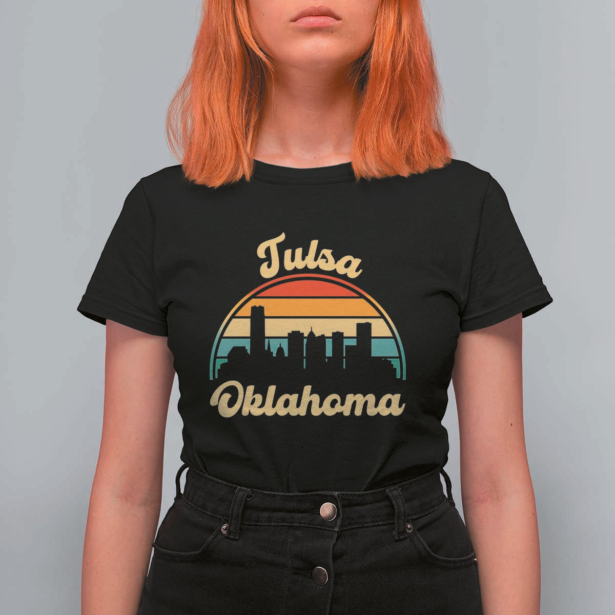 Vintage Tulsa Oklahoma Pride T Shirt For Women Proud Oklahoman Gift