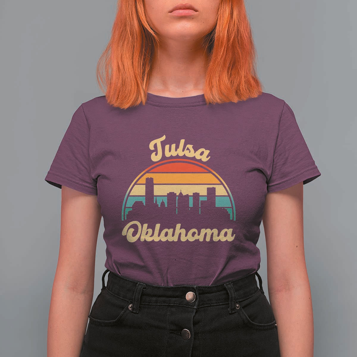 Vintage Tulsa Oklahoma Pride T Shirt For Women Proud Oklahoman Gift