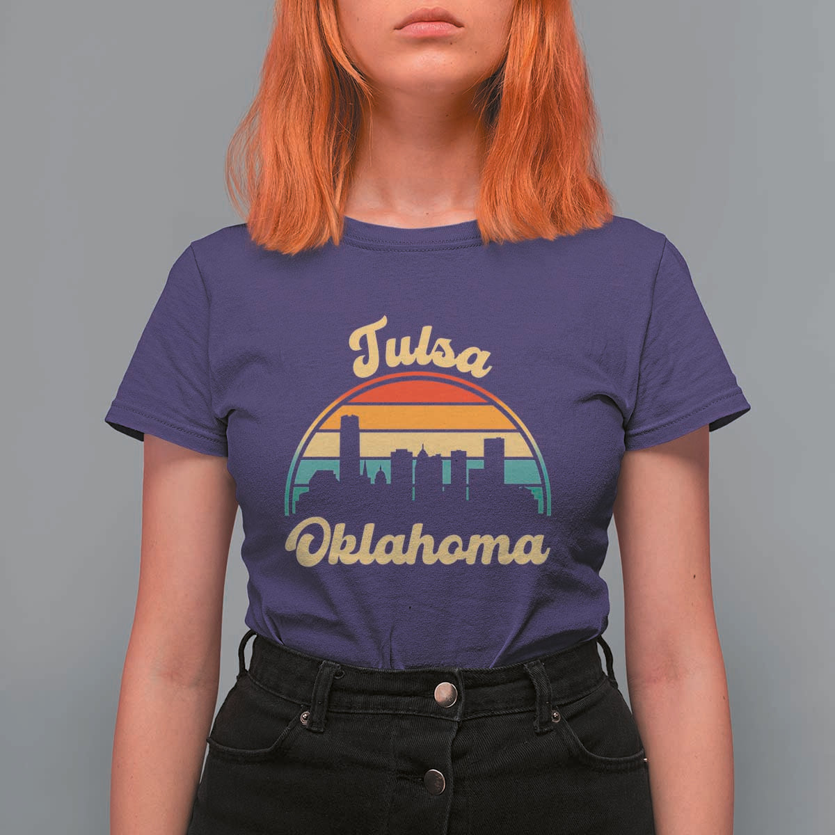 Vintage Tulsa Oklahoma Pride T Shirt For Women Proud Oklahoman Gift