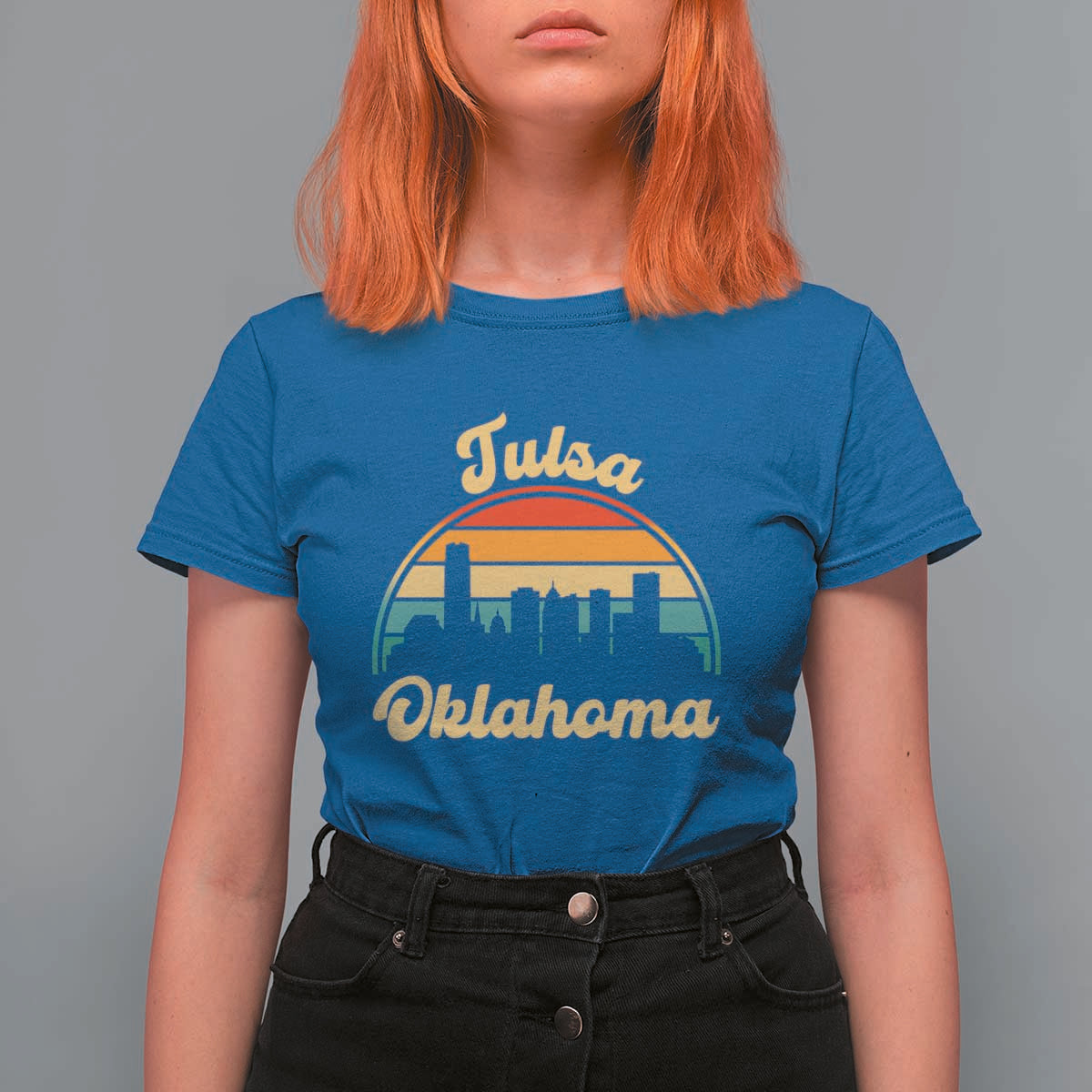 Vintage Tulsa Oklahoma Pride T Shirt For Women Proud Oklahoman Gift