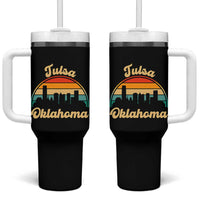 Vintage Tulsa Oklahoma Pride Tumbler With Handle Proud Oklahoman Gift