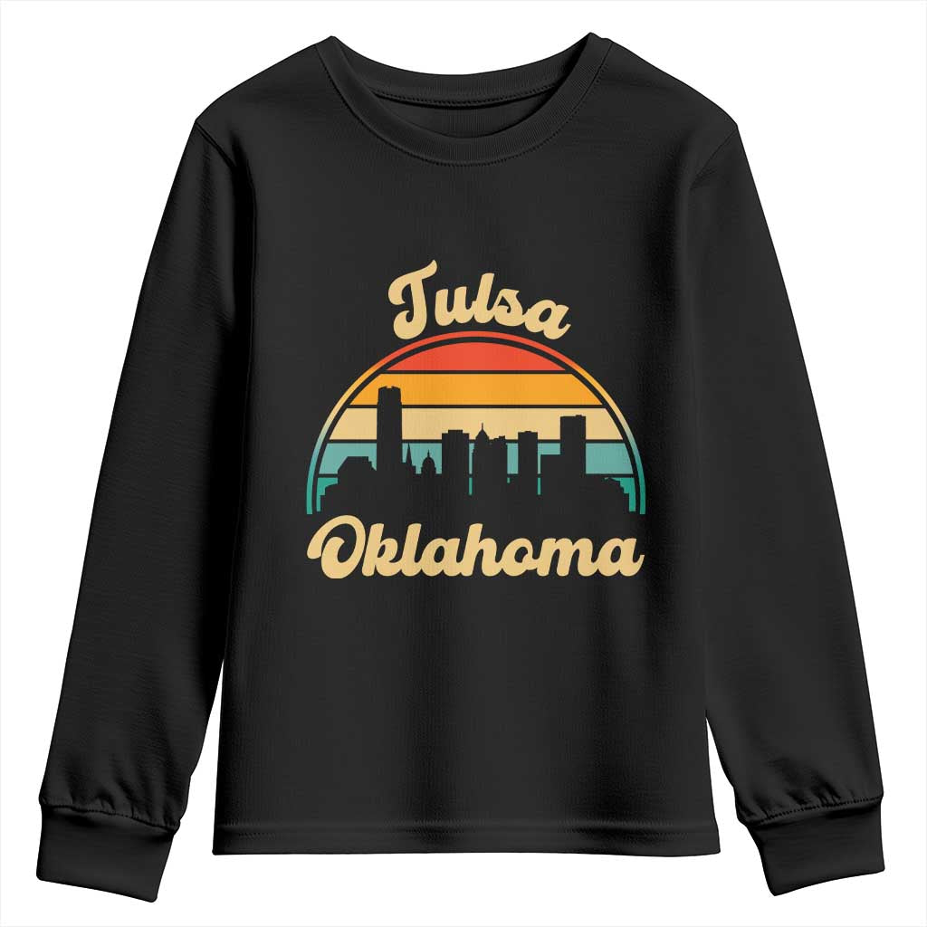 Vintage Tulsa Oklahoma Pride Youth Sweatshirt Proud Oklahoman Gift
