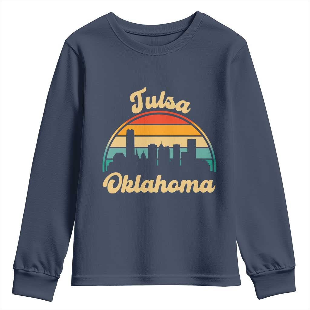 Vintage Tulsa Oklahoma Pride Youth Sweatshirt Proud Oklahoman Gift