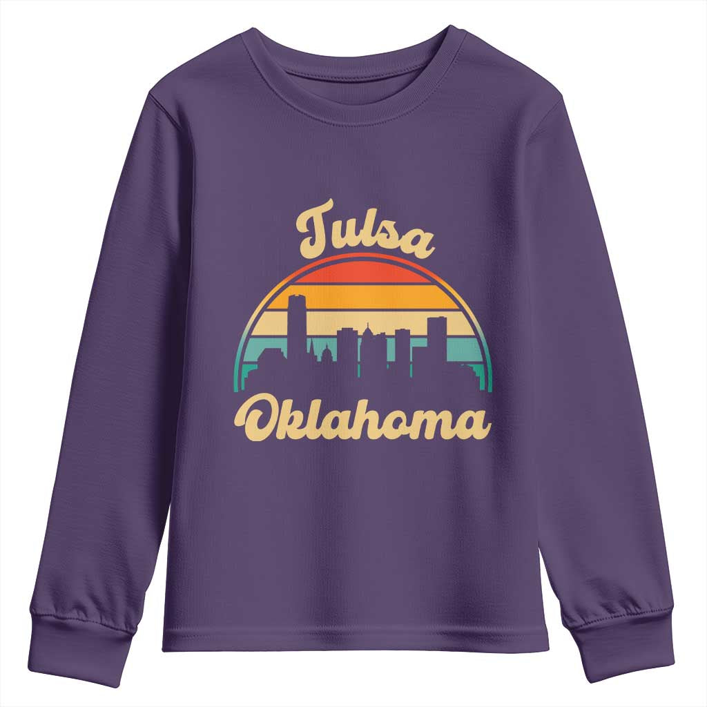 Vintage Tulsa Oklahoma Pride Youth Sweatshirt Proud Oklahoman Gift