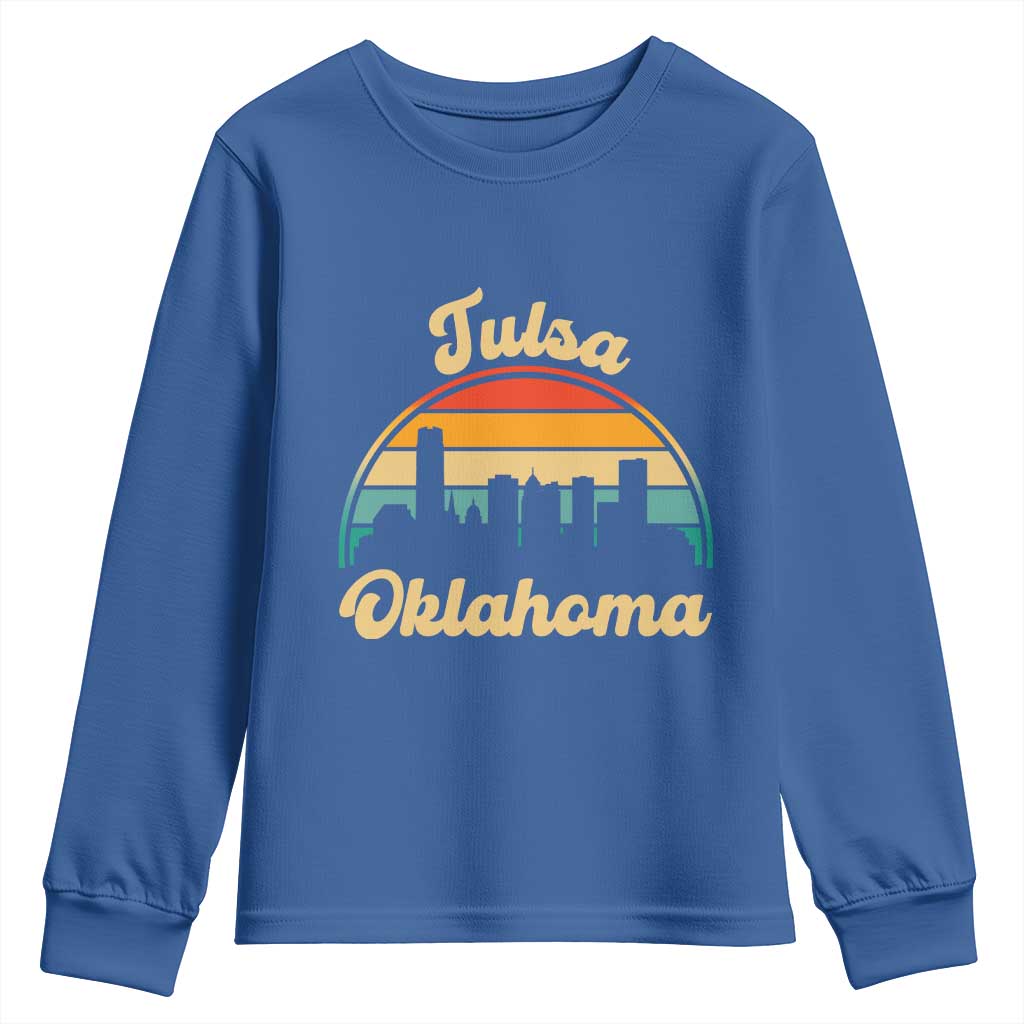 Vintage Tulsa Oklahoma Pride Youth Sweatshirt Proud Oklahoman Gift