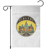 Vintage Tulsa Oklahoma Cityscape Pride Garden Flag