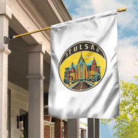 Vintage Tulsa Oklahoma Cityscape Pride Garden Flag