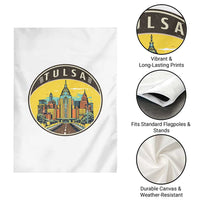 Vintage Tulsa Oklahoma Cityscape Pride Garden Flag
