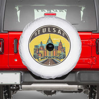 Vintage Tulsa Oklahoma Cityscape Pride Spare Tire Cover