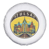 Vintage Tulsa Oklahoma Cityscape Pride Spare Tire Cover