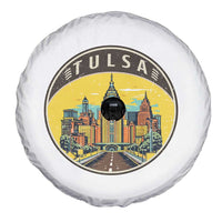 Vintage Tulsa Oklahoma Cityscape Pride Spare Tire Cover