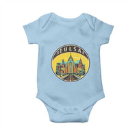 Vintage Tulsa Oklahoma Cityscape Pride Baby Onesie
