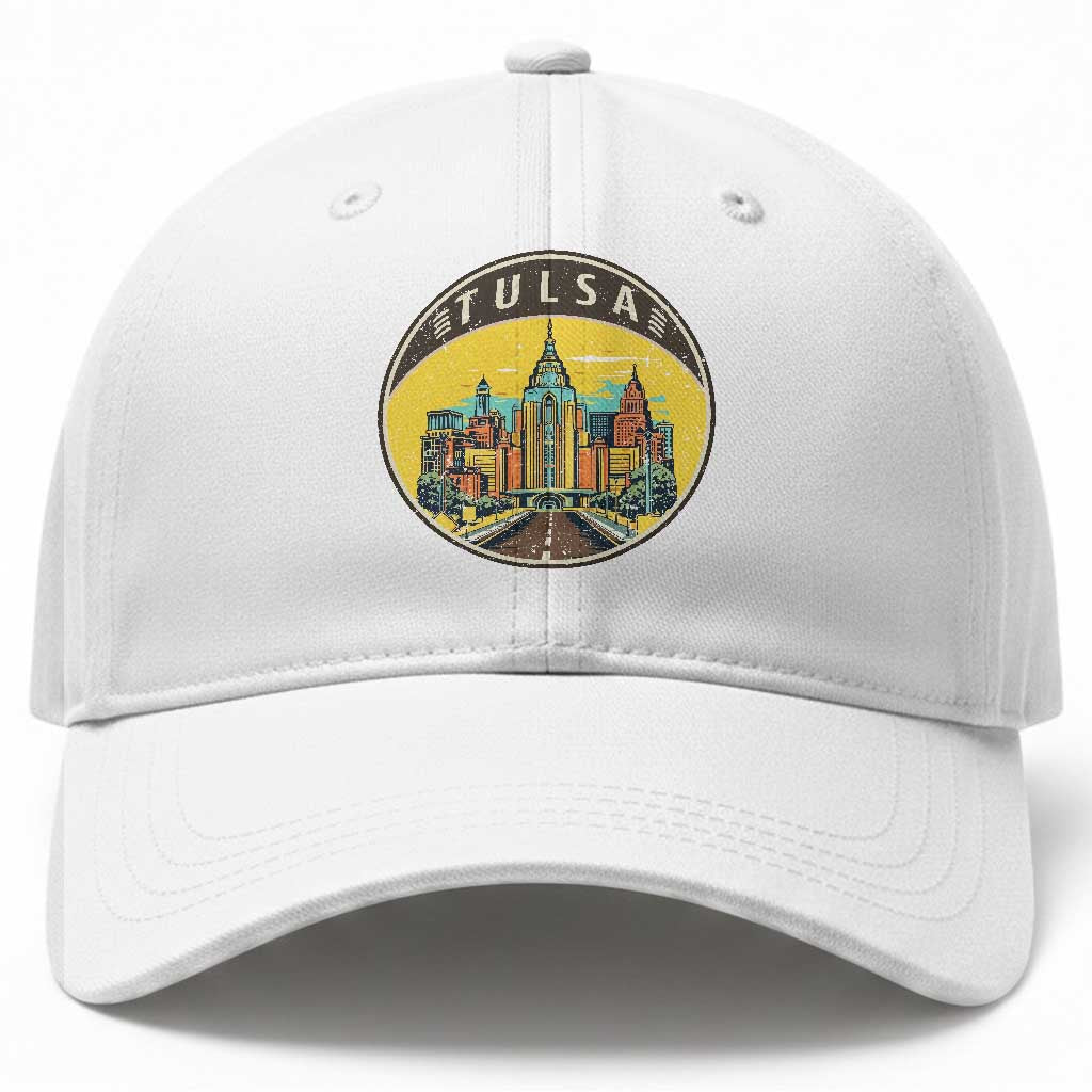 Vintage Tulsa Oklahoma Cityscape Pride Baseball Cap