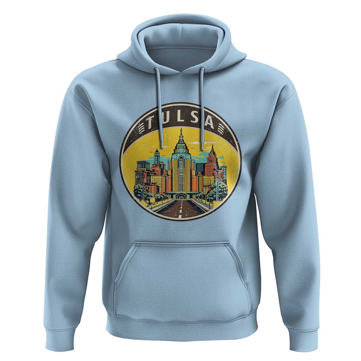Vintage Tulsa Oklahoma Cityscape Pride Hoodie