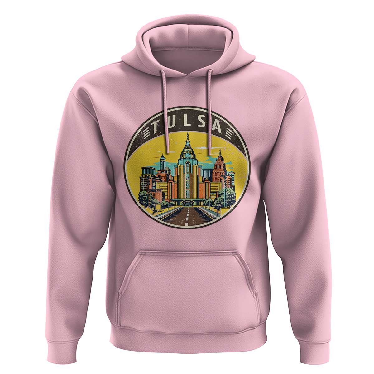 Vintage Tulsa Oklahoma Cityscape Pride Hoodie