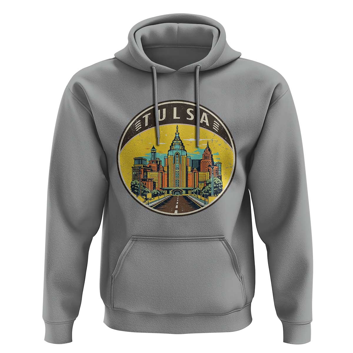 Vintage Tulsa Oklahoma Cityscape Pride Hoodie
