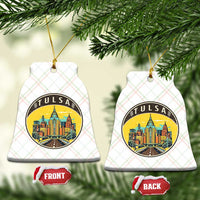 Vintage Tulsa Oklahoma Cityscape Pride Ceramic Ornament