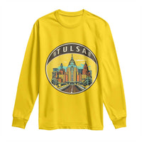 Vintage Tulsa Oklahoma Cityscape Pride Long Sleeve Shirt