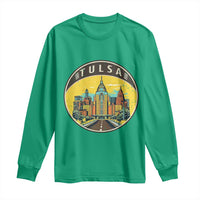 Vintage Tulsa Oklahoma Cityscape Pride Long Sleeve Shirt