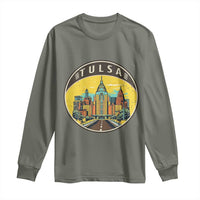 Vintage Tulsa Oklahoma Cityscape Pride Long Sleeve Shirt