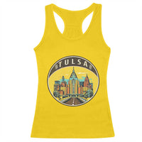 Vintage Tulsa Oklahoma Cityscape Pride Racerback Tank Top