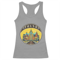 Vintage Tulsa Oklahoma Cityscape Pride Racerback Tank Top