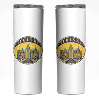 Vintage Tulsa Oklahoma Cityscape Pride Skinny Tumbler