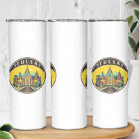 Vintage Tulsa Oklahoma Cityscape Pride Skinny Tumbler