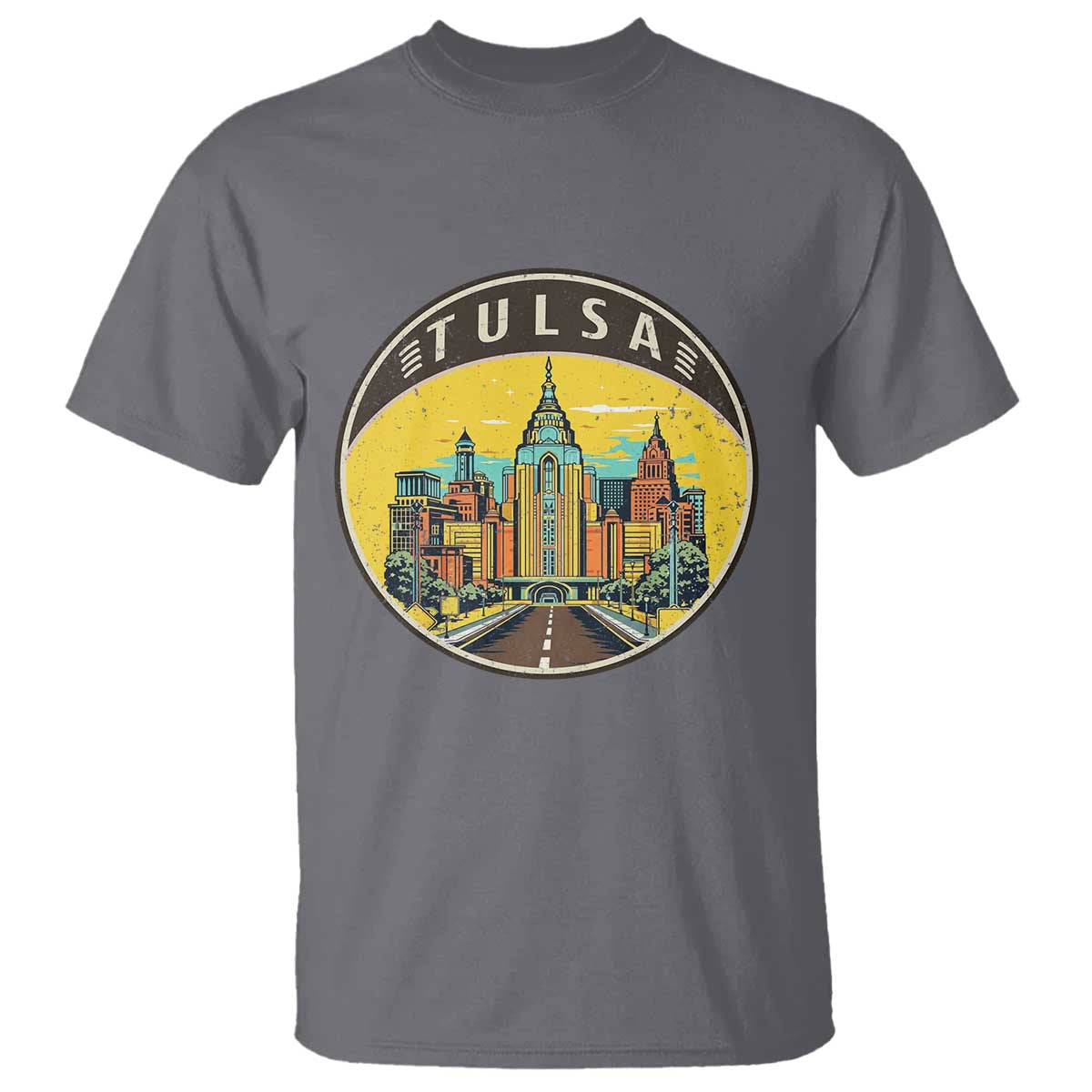 Vintage Tulsa Oklahoma Cityscape Pride T Shirt