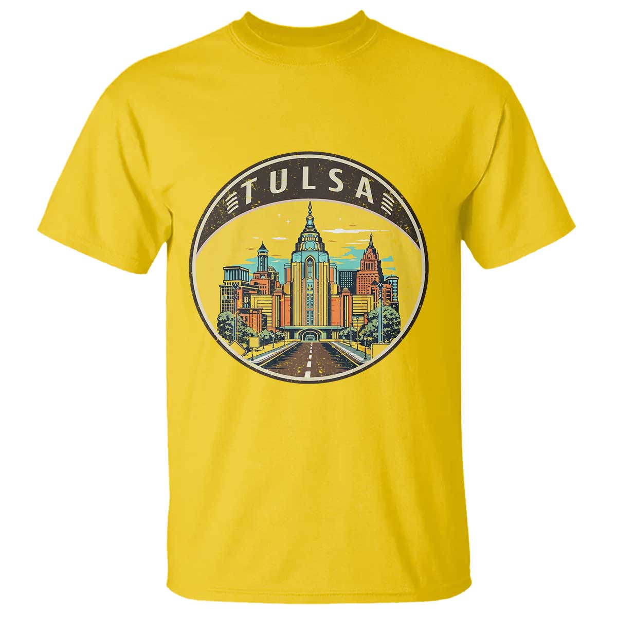 Vintage Tulsa Oklahoma Cityscape Pride T Shirt