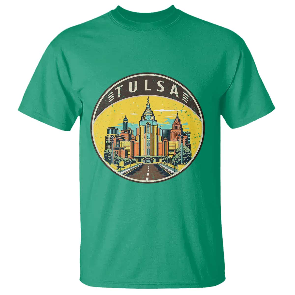 Vintage Tulsa Oklahoma Cityscape Pride T Shirt