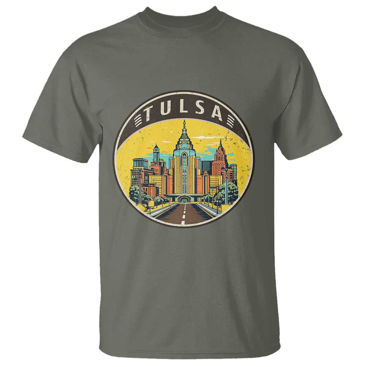 Vintage Tulsa Oklahoma Cityscape Pride T Shirt